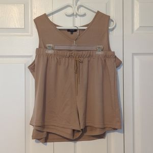 NYDJ Lounge and Shorts Set in Dark Tan